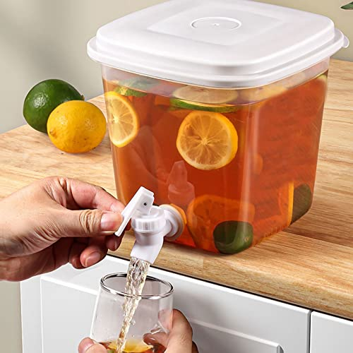 FAMoUsGoods Jarras Hervible fría de 5 litros con Grifo en el dispensador de Bebidas heladas del refrigerador con Espiga a Gran Capacidad contenedor de Jarra de Agua fría Hervidores (Capacity : 5L)