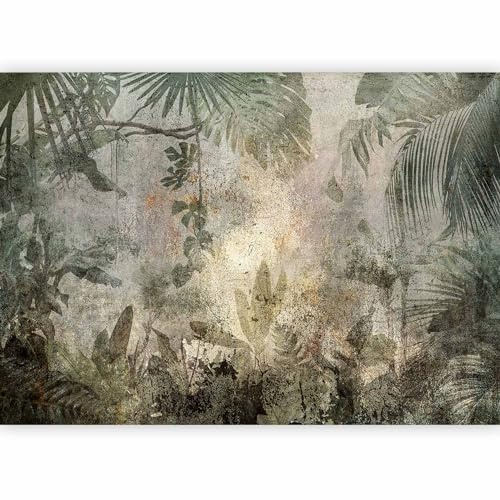 murando - Carta da Parati Moderna per Cameretta, Foglie Verde, 450x315 cm | Fotomurali in TNT, Decorazione da Muro XXL, Carte da Parati Moderne, Natura, Produzione Europea