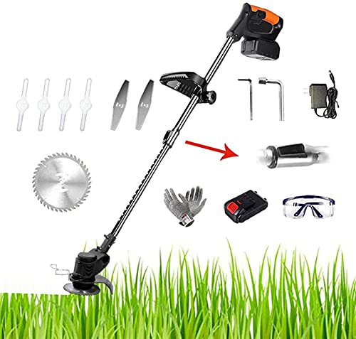 ATAAY Tagliabordi Cordless Sweeper Electric Handheld Portable Lawn Mower Domestico agricolo Cordless Weeder Garden Potatura Tool Brush Telescopic Rod Cutter Tosaerba Elettrico Giardinaggio