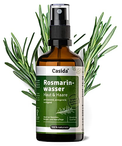 Casida® Acqua di Rosmarino per pelle e capelli - idrolato di rosmarino - acqua idratante rivitalizzante per la cura della pelle e dei capelli - la qualità delle farmacie - 100ml