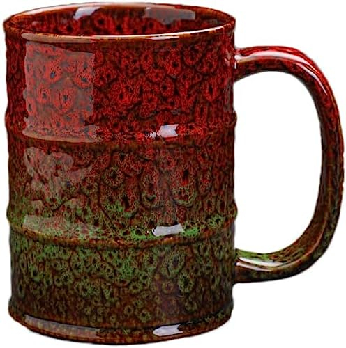 Tazas de cerveza personalizadas, jarras de cerveza, jarras de cerveza, taza de café, taza de café for café y té, taza creativa de porcelana con barril de aceite, 600 ml, cambio de horno, tazas de cerv