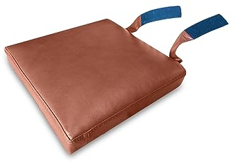 Quattro Meble Braun Echtleder Stuhlkissen mit Klettverschluss Lederkissen Sitzpolster fur Sessel Stuhle Echt Leder Kissen Sitzauflage Auflage Model 2PM Leder Antique (50x50 cm)