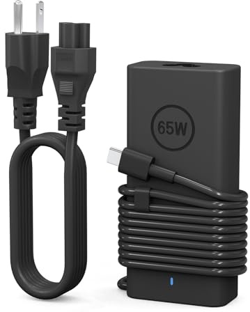 HHamoyzs 65W Laptop Charger USB C - Compatible with Dell Latitude 5420/5520/7420/7430/7480/7490 & Inspiron 14/16/7620/2in1/XPS 13 LA65NM190