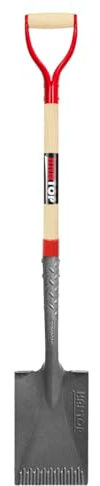 HANTOP Flat Spade Garden Shovel Edging Spade with Wodden Handle for Gardening,Edging,Trenching, Planting Landscaping,43 inches