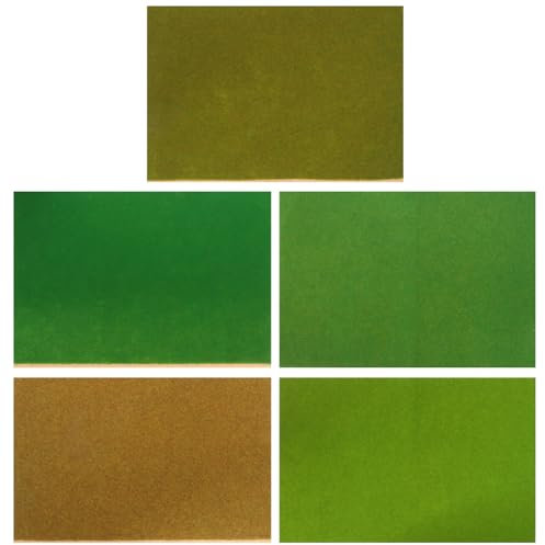 BESPORTBLE 5stücke Künstliche Grasmatte Teiliges Kunstrasen Für Modellbau Und Landschaftsgestaltung Realistische Dekoration Für Sandtische Und Architekturmodelle Langlebig Und Leicht