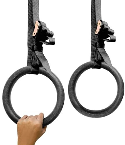 Turnringe Tragbare 28-mm-Fitness-Gymnastikringe mit verstellbaren Schnallengurten for Pull-up-Schulter-Krafttrainingsgeräte im Innenbereich (Color : Only Gymnastics Ring)