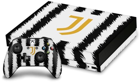 Head Case Designs Offizielle Juventus Football Club Home 2023/24 Match Kit Vinyl Haut Gaming Aufkleber Abziehbild Abdeckung kompatibel mit Xbox One X Console and Controller Bundle