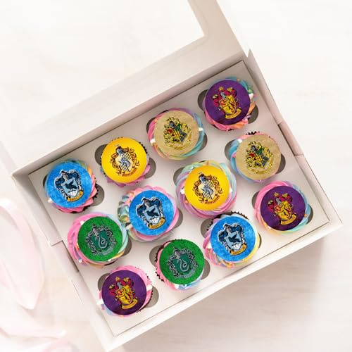 Wizard House Badge Cupcake Toppers, 22 x Precut