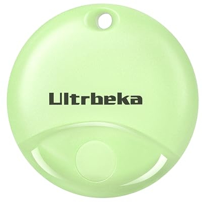 Ultrbeka Tracking Tags 1 Pack Air Bluetooth Tracker, Keys Finder con Dov'è (solo IOS), localizzatore di oggetti, viene fornito con 1 portachiavi, impermeabile mini tracker per borse, Green