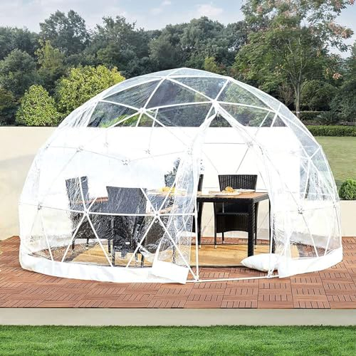 YLANMEI Transparentes Kuppelzelt mit TPU-Abdeckung, Campingzelt, durchsichtige Kuppel für den Garten im Freien, geodätische Kuppel als Unterstand, für den Hinterhof