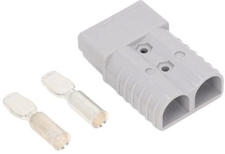 Batterie-Schnellanschlussstecker, Gabelstapler-Anschlussstecker, 350 A, 600 V, Rote Kupfer-Silberklemmen, Flammhemmendes PC-Gehäuse