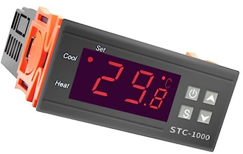 WOONEKY 1stück Temperaturregler Für Aquarien Und Inkubatoren Präziser Thermostat Mit Mikrocomputersteuerung Für Wassertemperaturkontrolle Für Fischzucht Und Gewächshäuser