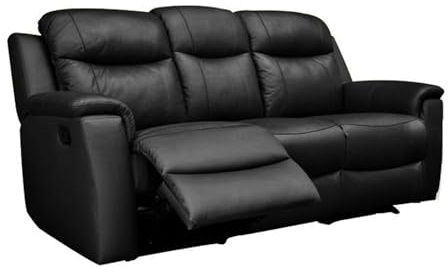 Vente-unique - Relaxsofa 3 Evasion - Leder - schwarz