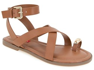 UNIONBAY Women's Iesha Flat Sandal, Tan, 5 UK