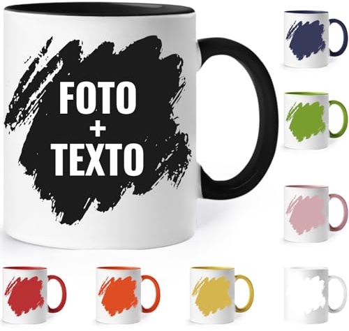 latostadora Taza Personalizada Con Foto o Texto - Tazas Personalizadas Dia del Padre Madre - Tazas de Colores para Personalizar - Regalos Personalizados Taza Personalizable - Personalised Mug