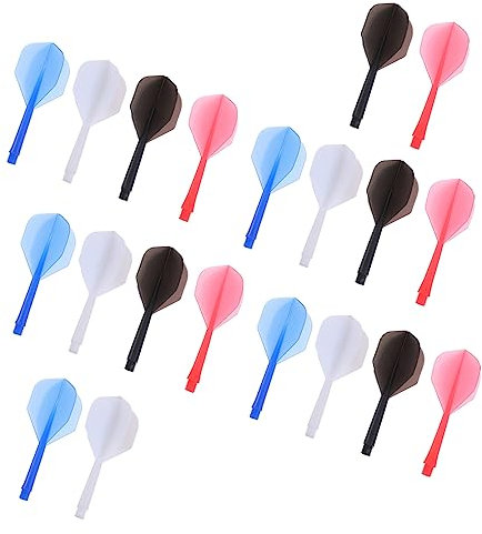 Yardwe 20 Stück Dart Flights Kunststoffschwänze mit Gewinde Integrierte Darts Zubehör Langlebig Stabil für Anfänger Dartsport Training