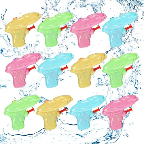 XIABYAYU Mini Wasserpistolen, 12 Stück Wasserpistole Klein, Wasserpistolen für Kinder, Wasserpistole Spielzeug, Wasserpistolen Set, Wasserblaster Kinder für Sommer Spielzeug Pool Garten Strand Party