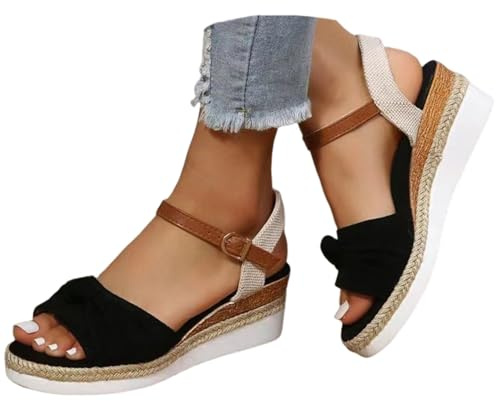 Dkieuyu Orthopedic Wedge Sandals for Women 2026 Summer Dressy Trendy Platform Casual Walking Arch Support Espadrilles Wedges