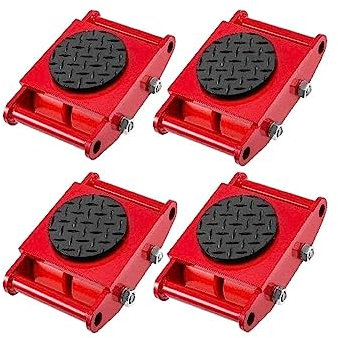 Carrello for pallet da carico industriale da 4 pezzi 6T / piccoli serbatoi for il trasporto/pattini da carico in movimento con tappo di rotazione a 360 gradi, Potente ed efficiente