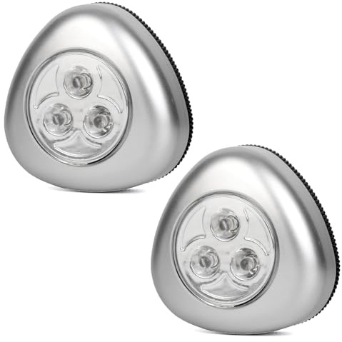LNJBABAO 2Pcs Touch Led Battery Lights Touch Lamp LED Battery-Powered Wireless Night Light for Closets, Cabinets, Counters, or Utility Rooms