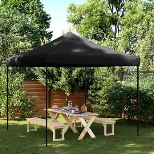 Xichuzi Partyzelt Faltbar Pop-Up Schwarz 292x292x315 cm, Festzelt, Pavillion, Bierzelt, Garten Party Zelt, Gartenzelt, Grillpavillon - 4004920