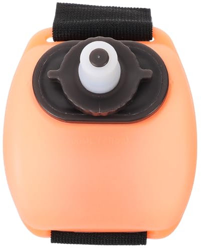 BRIGHTFUFU Botella De Agua Deportiva Semitransparente Naranja Con Pulsera Diseño Antidesgaste y Resistente Fugas Para Correr Ciclismo y Senderismo Al Aire