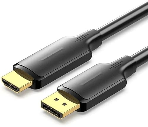 Watio Wave Convertisseur DisplayPort vers HDMI 5 m, résolution 4K, noir, idéal pour connecter des appareils multimédias