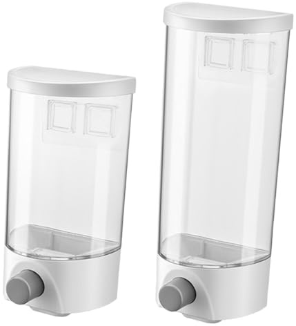 sporful Lot de 2 boîtes de rangement murales pour céréales – Distributeur de nourriture hermétique pour cuisine, support multifonction pour riz et haricots – Tailles 1 L et 1,5 L