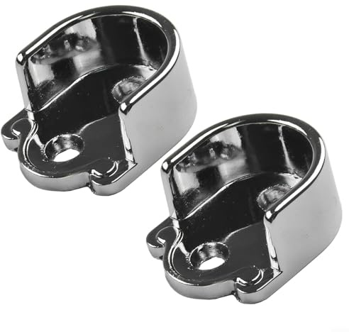 Kleiderstangen-Halterung für Schrankrohr mit rundem Ende, 25 mm, 2 Stück
