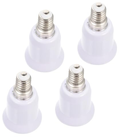 IMIKEYA 4pezzi Convertitore di Base Vite da Adattatore per Portalampada Compatibile per Illuminazione Domestica Uffici Negozi al Dettaglio e Hotel