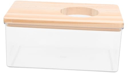 MOTHNUR Bac à Sable Transparent pour Hamster et Petits Animaux en Acrylique Facile à Nettoyer Salle de Bain ventilée pour Gerbille Lapin Chinchilla