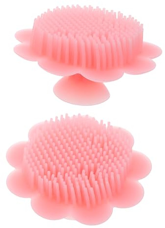 DECOMELODY 2 St Badborste För Silikon Hårbottenmassage Hårbottenskrubb Schampoborste Babyborste Babyhårmassage Badborste Rosa