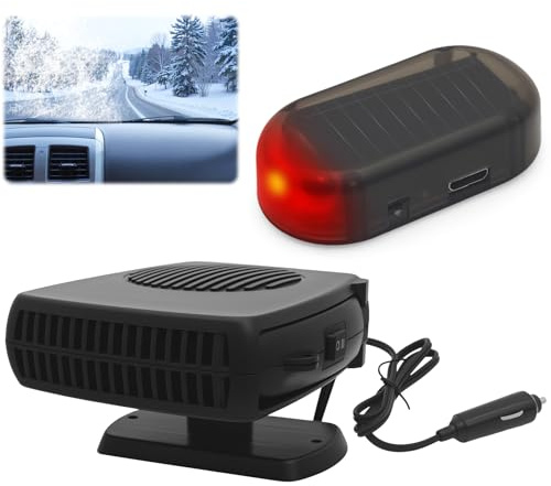 12V Heizlüfter Auto 200W + Auto Enteiser Elektromagnetisch, Autoheizung | Autoheizung 12V Zigarettenanzünder,Tragbar Akku Standheizung,Elektromagnetischer Auto Enteiser,für Wohnmobil Camper LKW PKW