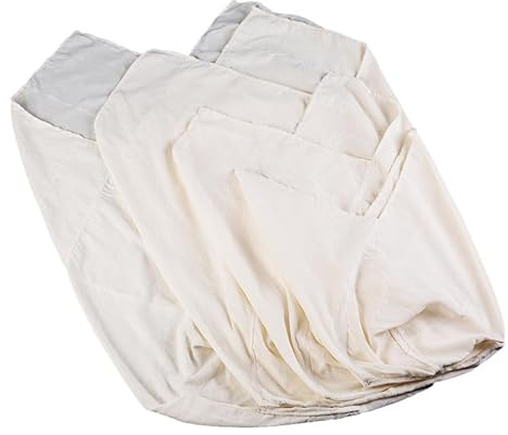 IMIKEYA Passoire en Tissu de Coton Beige pour Lait de Soja et Jus, Filtre à Mailles Fines Réutilisable, pour Usage Domestique