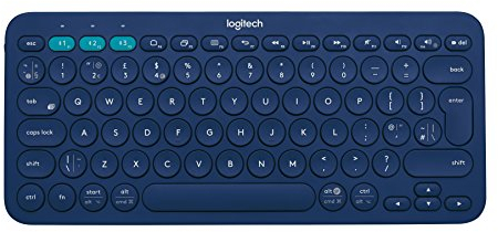 Logitech K380 Multi-Device Bluetooth Keyboard for Windows, Mac, Chrome and Android - Blue