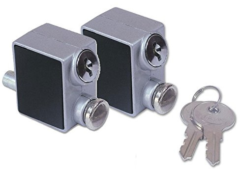 Asec Patio Door Lock Silver - Keyed Alike Pair