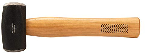 Dapetz ® 2.5Lb Hickory Lump Hammer (1.13Kg) Steel Head Demolition Building. Forged Steel Powder-Coated Head, Precision-Ground Striking Faces and Hickory Shaft