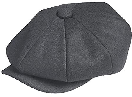 TOSKATOK Unisex Hombre Mujer Llanura 8 Panel Mezcla de Lana Baker Boy Newsboy Flat Cap