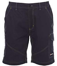 PAYPER Caracas Bermuda da Uomo 100% Cotone Chiusura Zip Tasca Porta Metro Posteriore Bande Reflex Blu Navy (M)