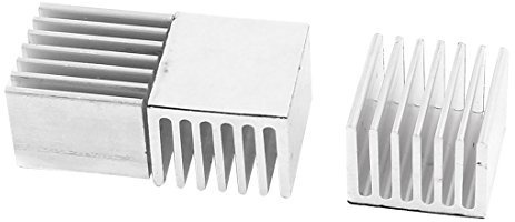 N/A 3 Stück 15 x 20 x 20 mm Kühlkörper aus Aluminium selbstklebend für CPU IC Cooling