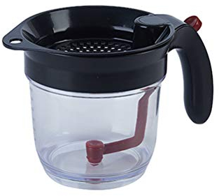 Ububiko Fetttrennkanne Fettkanne für das Abschöpfen von Fett aus Soßen und Suppen