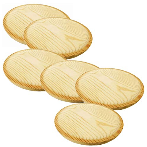 Acan Platos de Pulpo Madera - Set de 6 - Ø 22 cm, Bandeja de Pulpo clásico Madera Natural, Platos para Pulpo de Madera - Set de 6 - Ø 22 cm, Bandeja de Pulpo clásico Madera Natural,