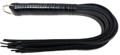 100% pelle spirale Flogger, taglia unica, nero (nero)
