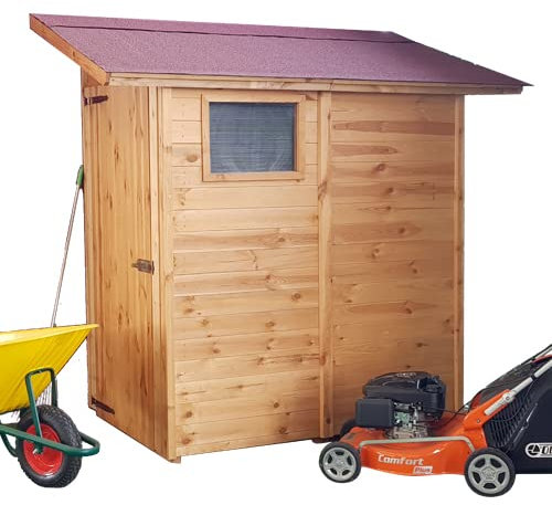 Compribene Casetta in Legno per ricovero Attrezzi 194 x 164 x H 210 cm sp. 19 mm addossata