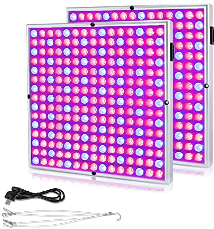 YRHome 45W LED Pflanzenlampe 225 LEDs Rot&Blau Pflanzen Innengarten Wachsen Licht Pflanze Pflanzenleuchte Pflanzenlicht Hängeleuchte Wachstumslampe 310 * 310 * 35mm 2835 LED Chip (2X45w)
