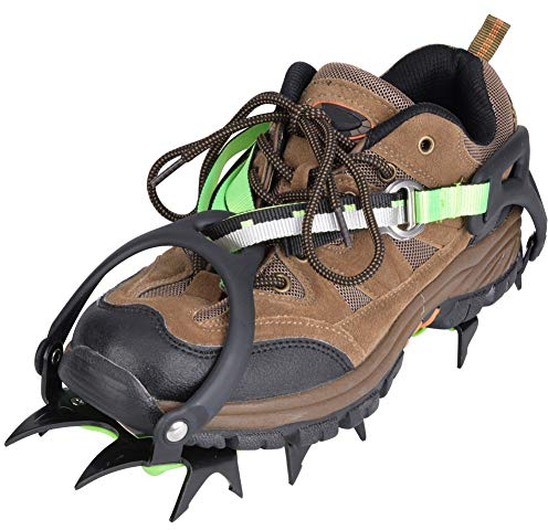Paar Steigeisen, Anti-Rutsch-Spikes, Eisgriffstiefel, zum Wandern, Bergsteigen