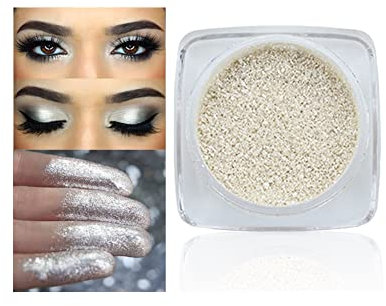 Lucoss Glitter Eyeshadow, Puder-Glitter-Lidschatten Metallic Braun/Grün/Silber/Schwarz/Lila/Gold/Blau/Rot/Gelb