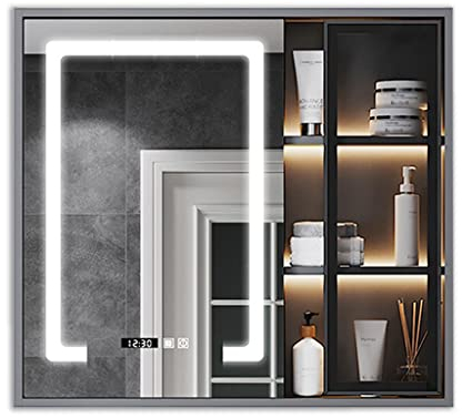 Generic Badezimmermedizinschrank zur Organisation, Make -up, Dressing Spiegel w/LED & Defogger for den Einsatz in nassmischen Umgebungen, eingebrauchtem oder Oberflächenmontierspiegelschrank