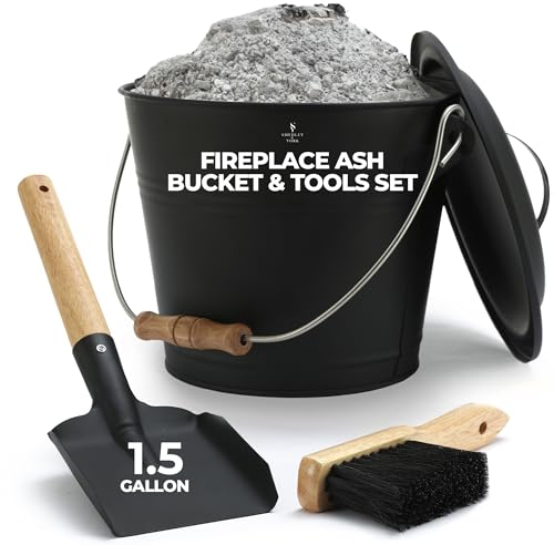 Smedley & York Mini secchio per cenere nero con coperchio