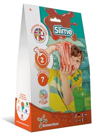 Science4you Slime Kit para Niños 8+ Años - Kit para Hacer Squishy, Mantequilla y Slime Esponjoso, Juguete Educativo para Niños con 2 Experimentos, Regalos de Ciencia para Niñas y Niños de 7 8 9+ Años